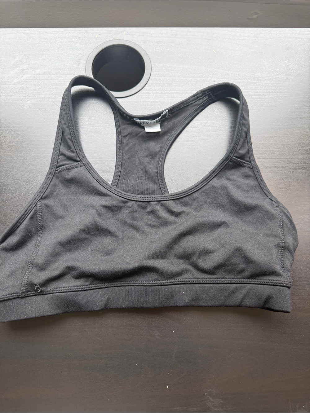 Forever 21 Black Racerback Sports Bra